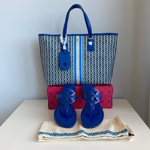 Tory Burch Bags Nwt Tory Burch Tote Miller Sandals Poshmark